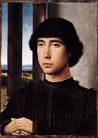 Hans Memling Portrait of a Man at a Loggia china oil painting image
